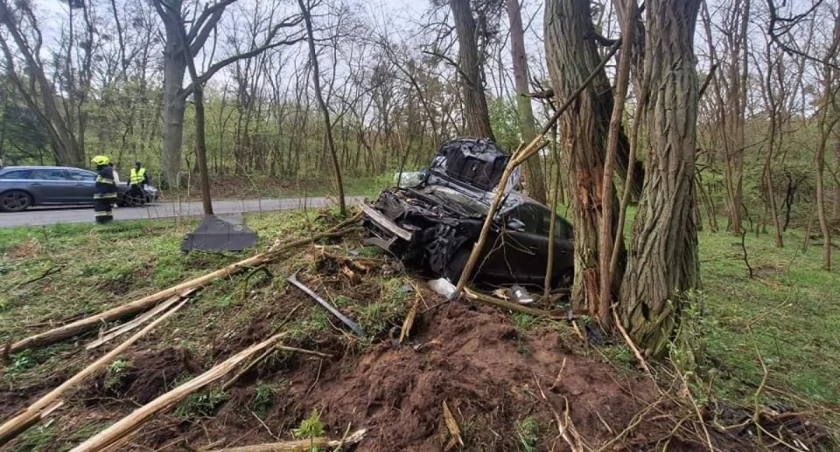 Foto OSP Chojna (wypadek z 3 kwietnia, w szpitalu znalazły się dwie osoby)