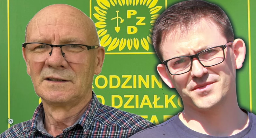 Od lewej: Czesław Skonecki (komisaryczny prezes ROD Zielone Tarasy) oraz Łukasz Markiewicz (odwołany prezes)