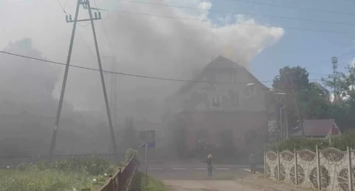 Straż pożarna, Błogą niedzielę przerwał pożar - zdjęcie, fotografia