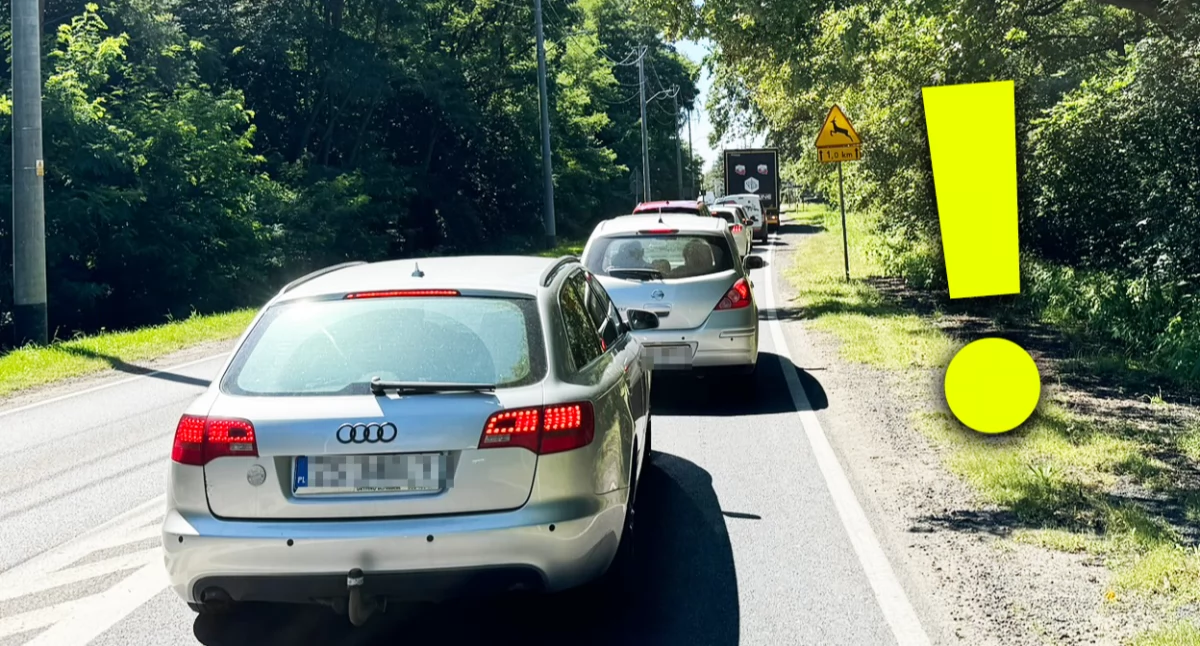 Transport i komunikacja, Straszne korki Pomorskiej Którędy jeździć Okazuje Niemczech - zdjęcie, fotografia