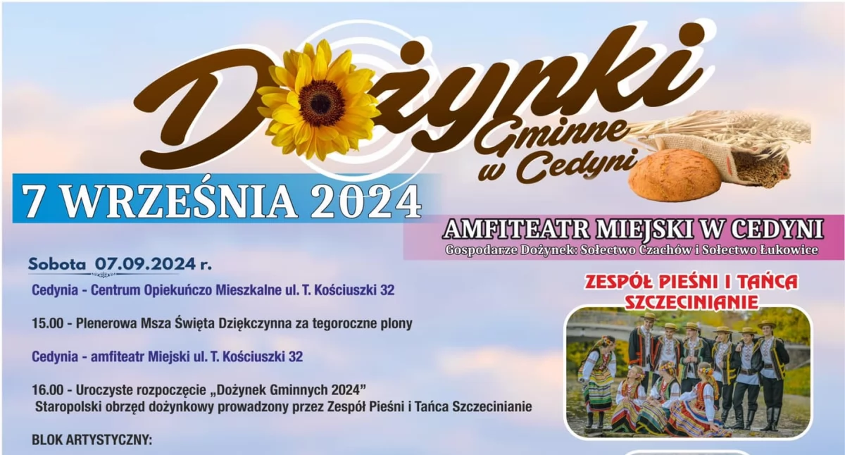 Imprezy, Cedynia zaprasza gminne dożynki program przygotowano - zdjęcie, fotografia