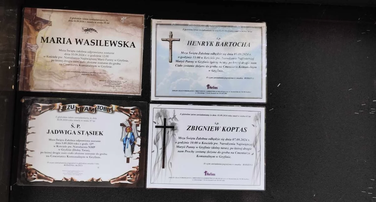 Odeszli, Zmarła letnia gryfinianka letni mieszkaniec Wełtynia - zdjęcie, fotografia