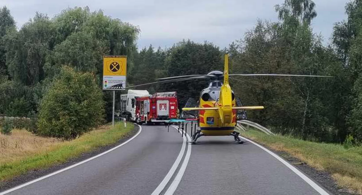 Wypadki drogowe, Wypadek między Pniewem Krzypnicą - zdjęcie, fotografia