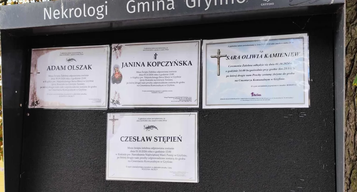 Odeszli, pogrzeby początku przyszłego tygodnia letniej gryfinianki - zdjęcie, fotografia
