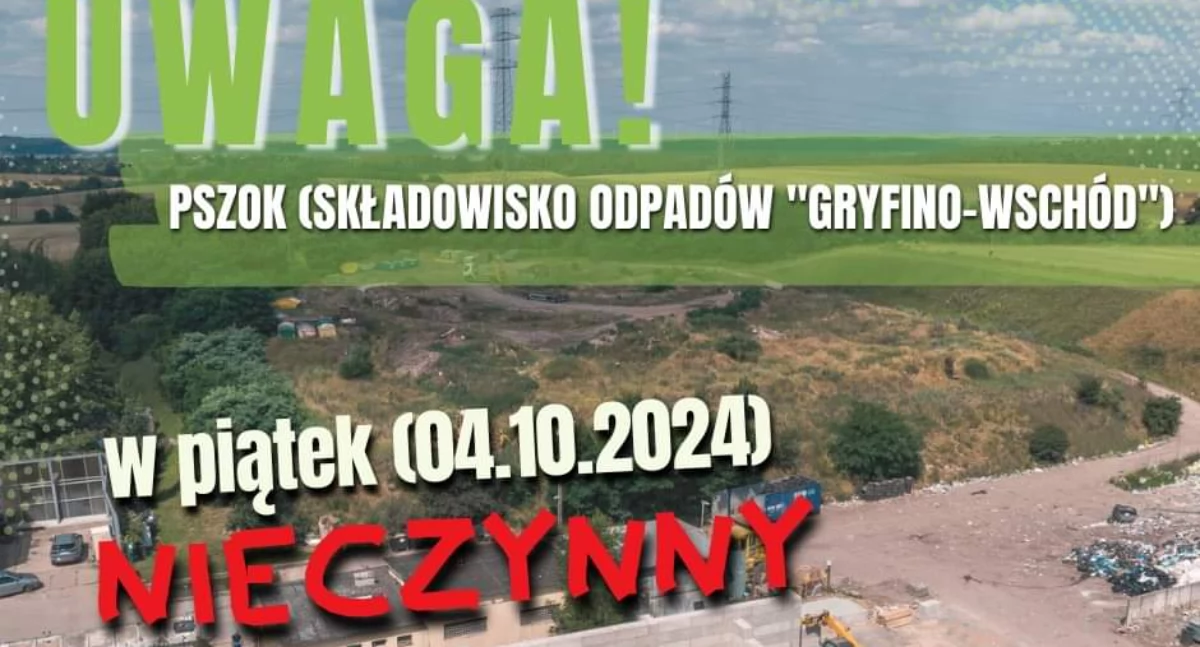 Info, piątek gryfiński PSZOK będzie nieczynny - zdjęcie, fotografia