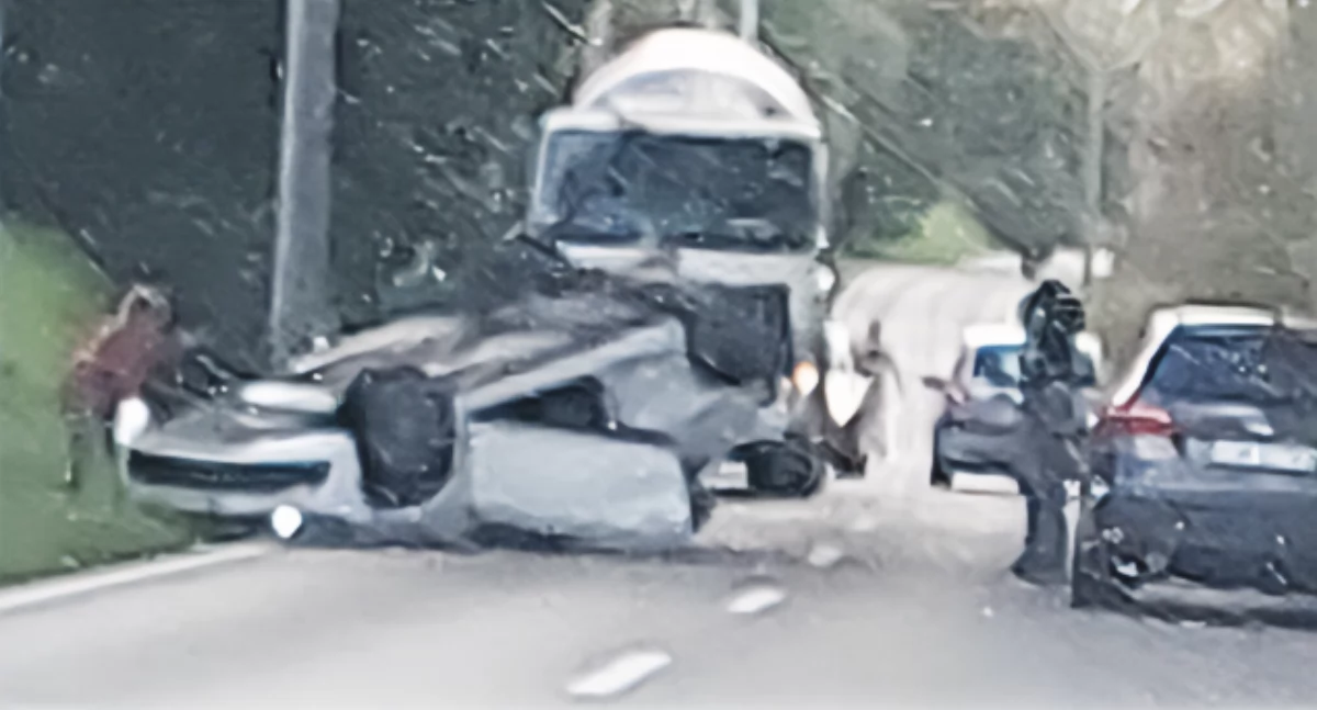 Wypadki drogowe, Wypadek Nowych Brynkach - zdjęcie, fotografia