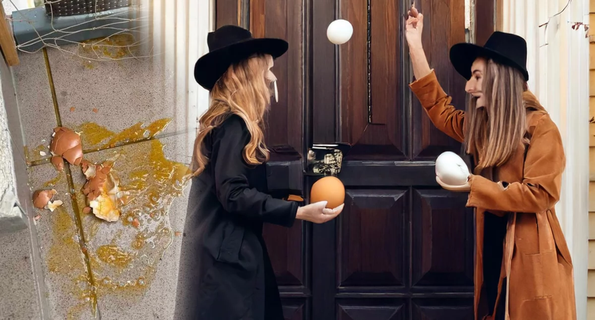 Interwencje, Halloweenowy psikus Gdzie kończy zabawa zaczyna zwykły wandalizm - zdjęcie, fotografia