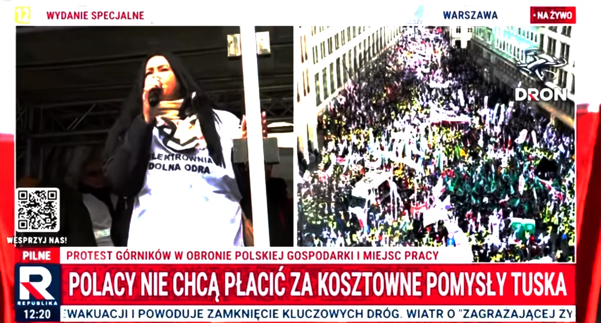 Elektrownia Dolna Odra, Grudzińska Żądamy pracy zmiany decyzji - zdjęcie, fotografia