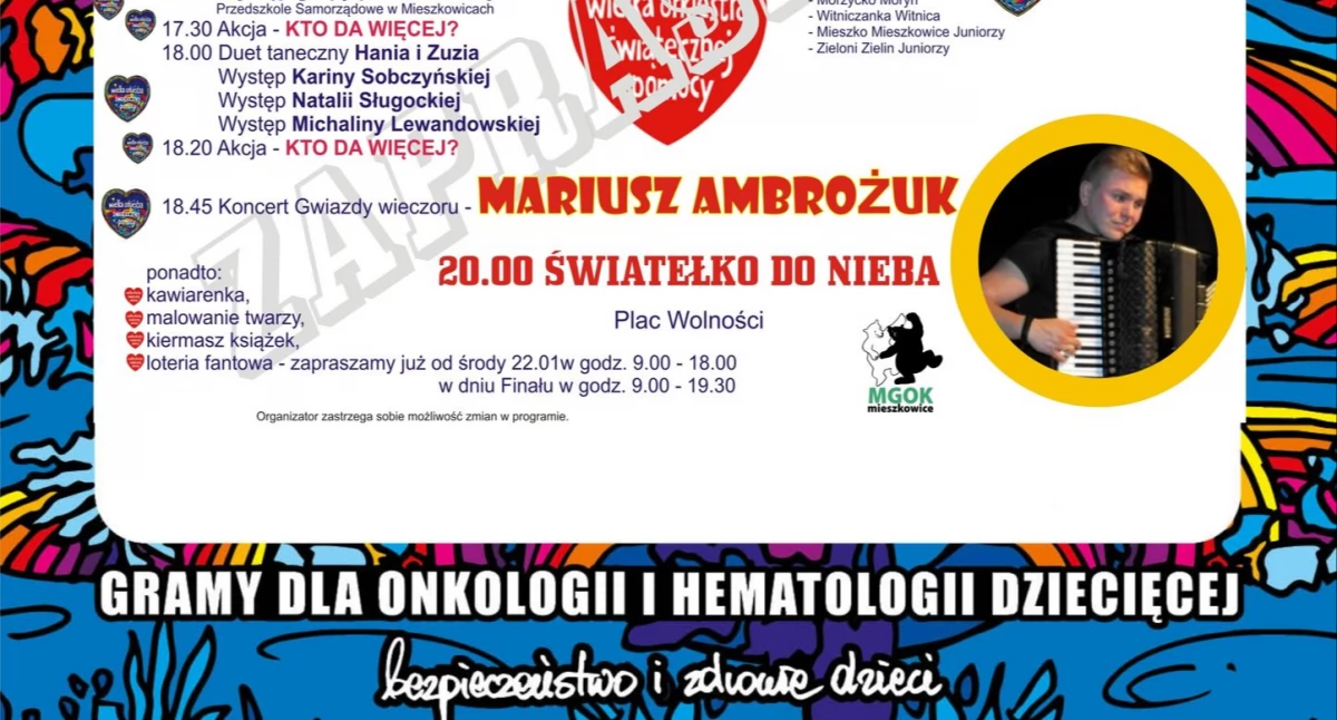 Akcje charytatywne, Gwiazdą wieczoru będzie Mariusz Ambrożuk - zdjęcie, fotografia