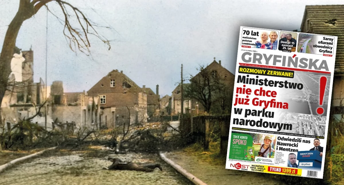 Przed 1945, Niemcy uciekli wyglądała bitwa miasteczko - zdjęcie, fotografia