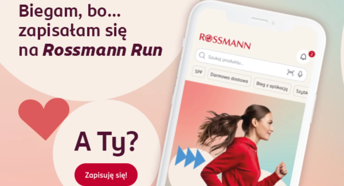 Promocja, Rossmann aplikacją biegaczy - zdjęcie, fotografia