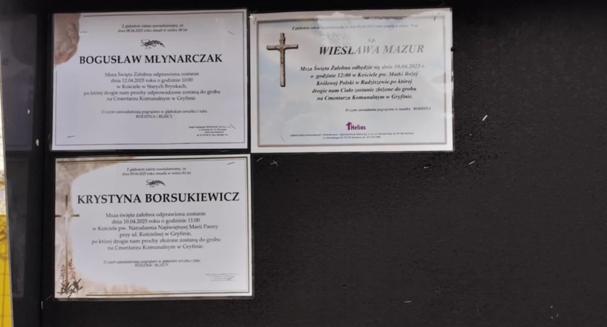 Odeszli, Żegnamy kochanych gryfinian - zdjęcie, fotografia