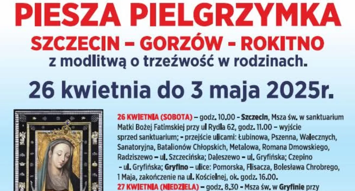 Kościół, Przez powiat przejdzie Piesza Pielgrzymka - zdjęcie, fotografia