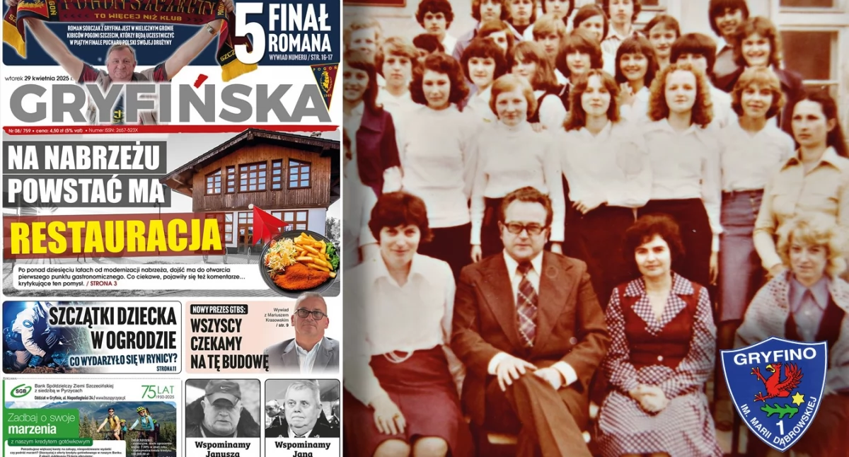 Gazeta Gryfińska, stała Zbiorczą Szkołą Gminną - zdjęcie, fotografia