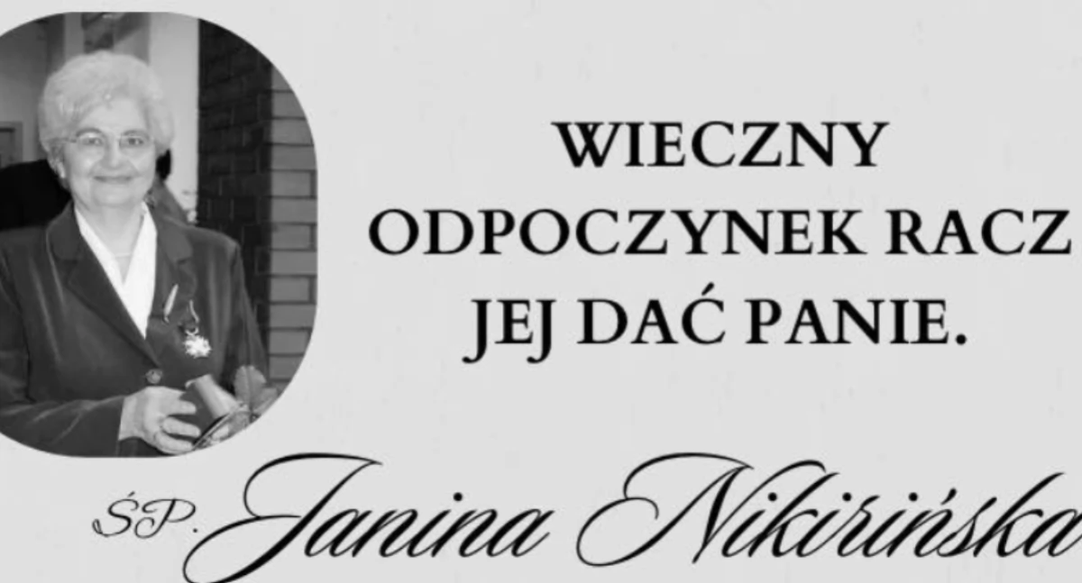 Odeszli, żyje Janina Nikitińska - zdjęcie, fotografia