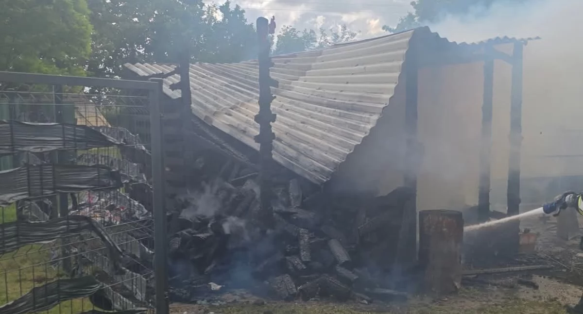 Odeszli, Pożar odnalezienie zwłok mężczyzny - zdjęcie, fotografia
