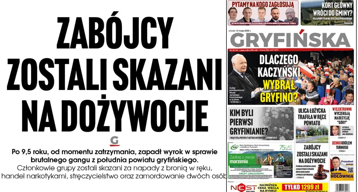Gazeta Gryfińska, Zabójcy zostali skazani dożywocie - zdjęcie, fotografia