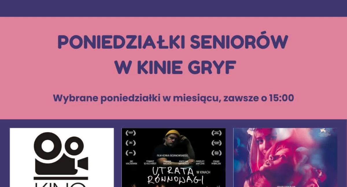 Kino, Poniedziałki Seniorów Kinie Gryf! - zdjęcie, fotografia