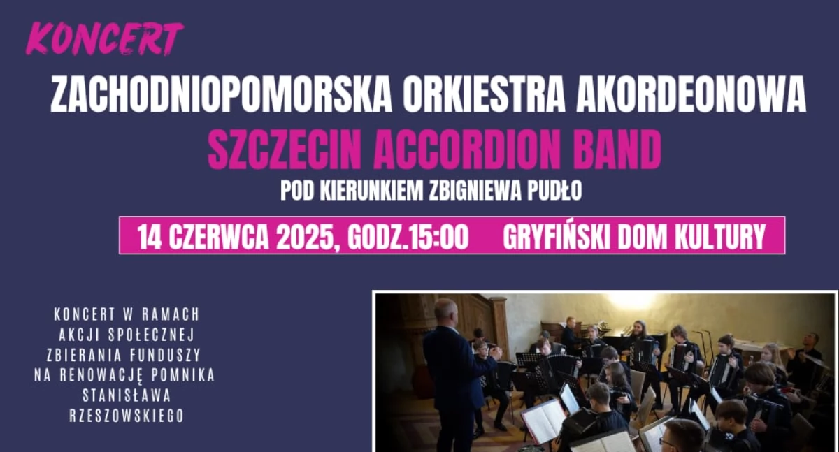 Koncerty muzyka, Zachodniopomorska Orkiestra Akordeonowa koncert Gryfinie - zdjęcie, fotografia
