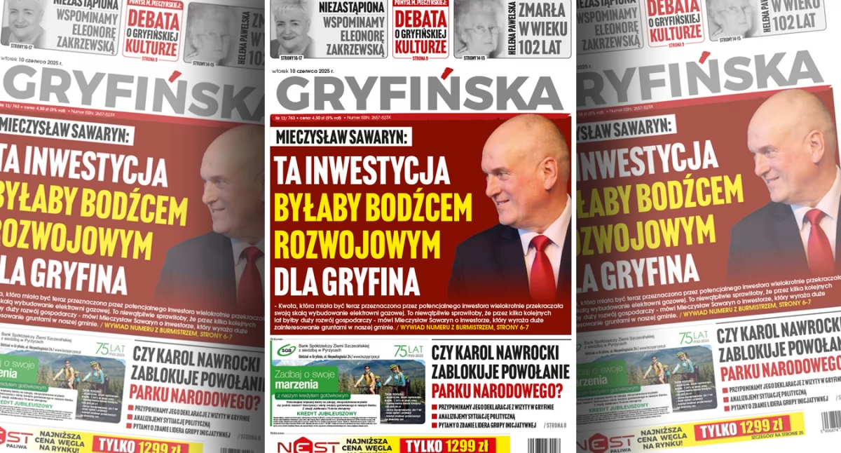 Gazeta Gryfińska, numer Gazety Gryfińskiej - zdjęcie, fotografia