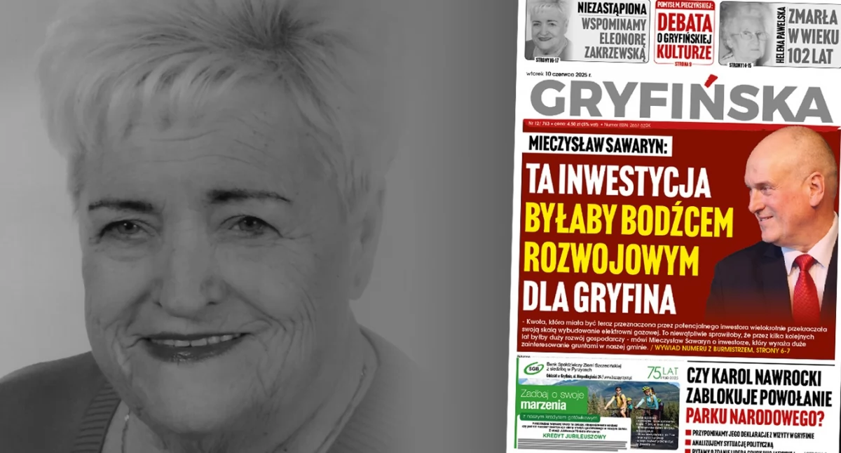 Odeszli, Eleonora Niezastąpiona nagłe odejście poruszyło gryfinian - zdjęcie, fotografia