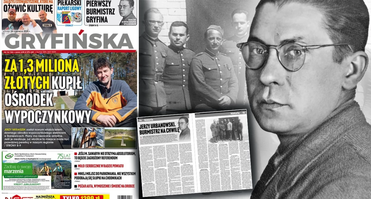 PRL, Jerzy Urbanowski Gryfiński burmistrz chwilę - zdjęcie, fotografia