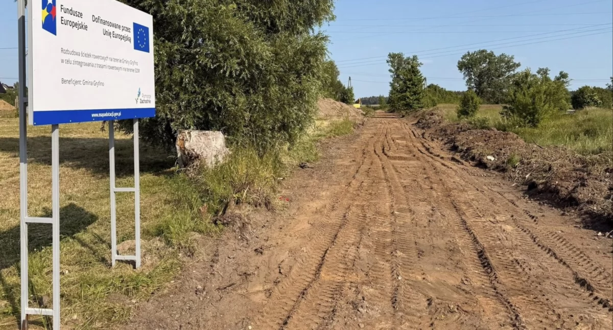 Turystyka Rowery, Rowerowe inwestycje Gminie Gryfino trwają! wygląda budowy [FOTO] - zdjęcie, fotografia