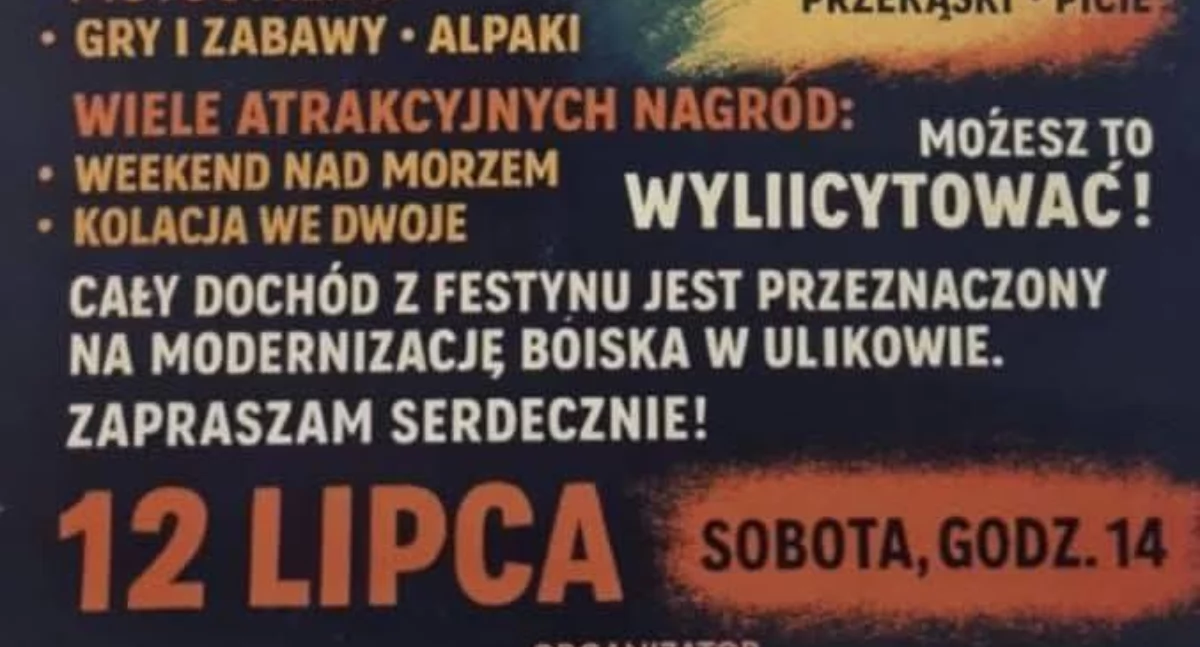 Akcje charytatywne, Gosia Poźniak zaprasza (wyjątkowo) Ulikowa - zdjęcie, fotografia