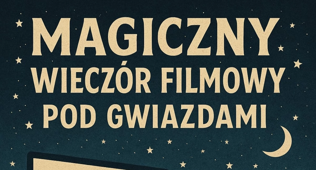 Kino, Magiczny wieczór filmowy nowej świetlicy wiejskiej - zdjęcie, fotografia