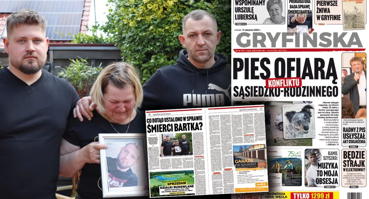 Gazeta Gryfińska, dotąd ustalono sprawie śmierci Bartka - zdjęcie, fotografia