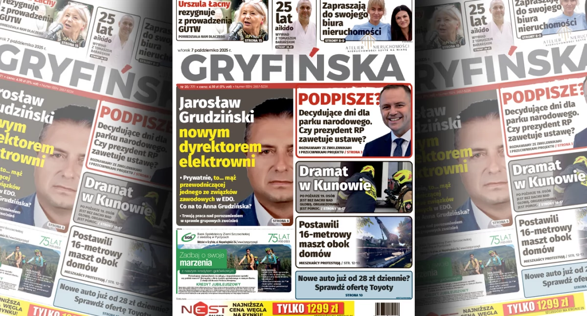 Gazeta Gryfińska, numer Gazety Gryfińskiej - zdjęcie, fotografia