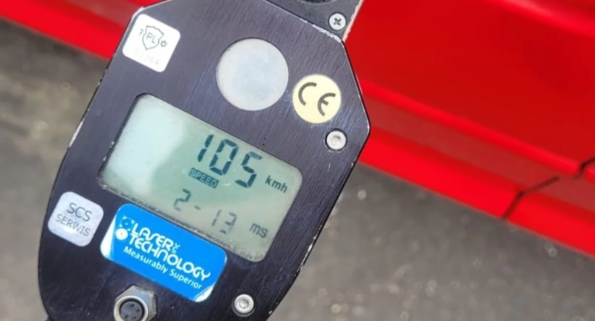 Policja - kryminalne, latek przeproczył prędkość 55km/h Policja zabrała prawo jazdy - zdjęcie, fotografia