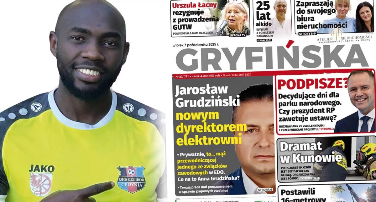 Gazeta Gryfińska, piłkarz Rwandy Cedyni - zdjęcie, fotografia