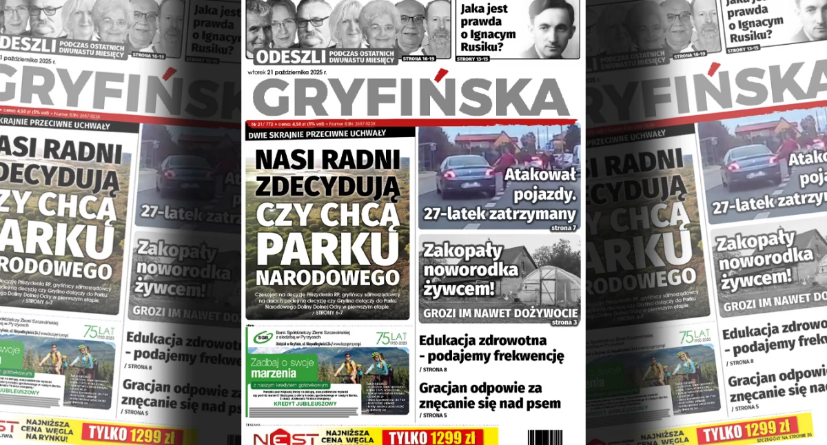 Gazeta Gryfińska, numer Gazety Gryfińskiej - zdjęcie, fotografia