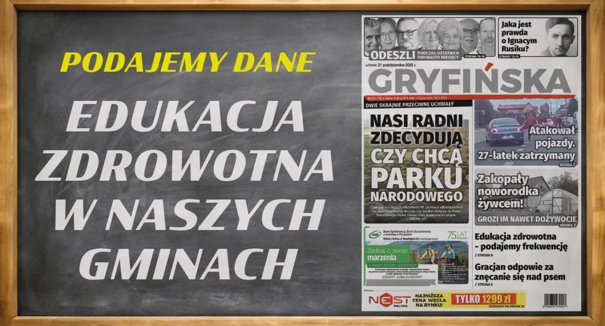 Gazeta Gryfińska, uczniów powiatu gryfińskiego wypisało edukacji zdrowotnej - zdjęcie, fotografia