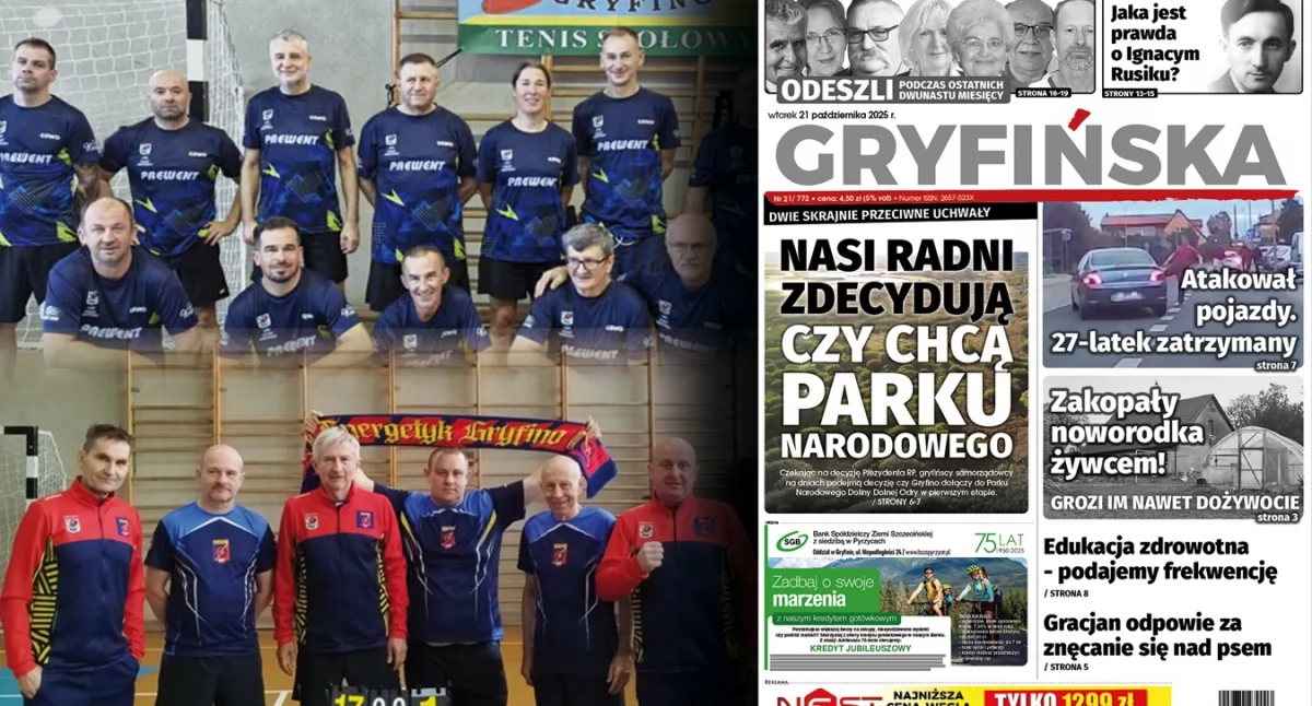 Gazeta Gryfińska, Różnica gryfińskich derbach tenisa stołowego - zdjęcie, fotografia