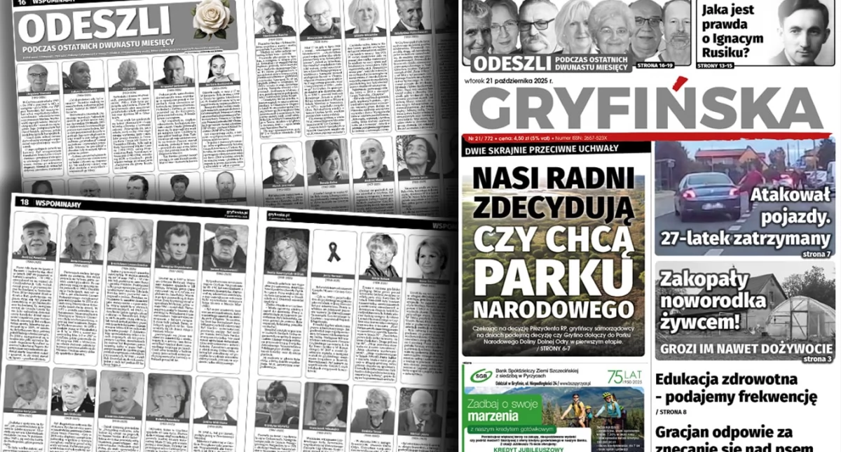 Gazeta Gryfińska, Odeszli podczas ostatnich dwunastu miesięcy Wspominamy mieszkańców naszego regionu - zdjęcie, fotografia