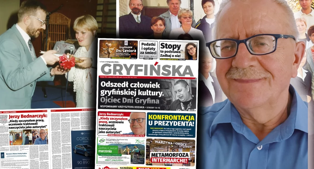 Gazeta Gryfińska, Jerzy Bednarczyk wieloletni dyrektor Gryfinie wspomina swoją szkolną karierę - zdjęcie, fotografia