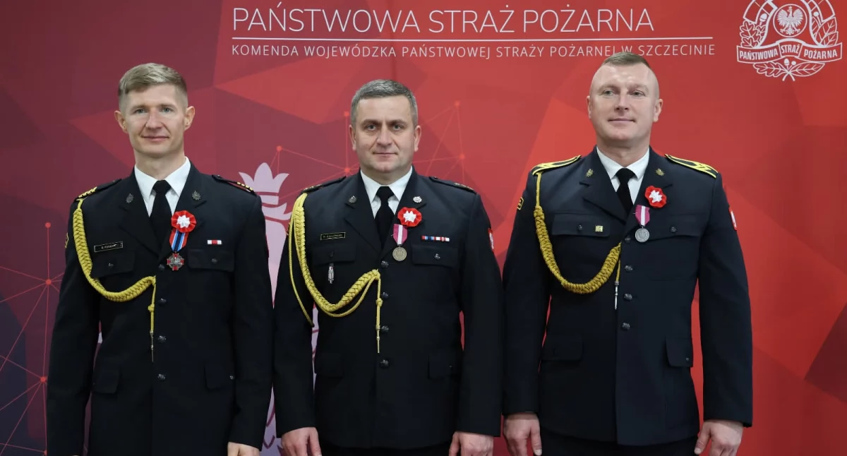 Straż pożarna, strażacy wyróżnieni! - zdjęcie, fotografia