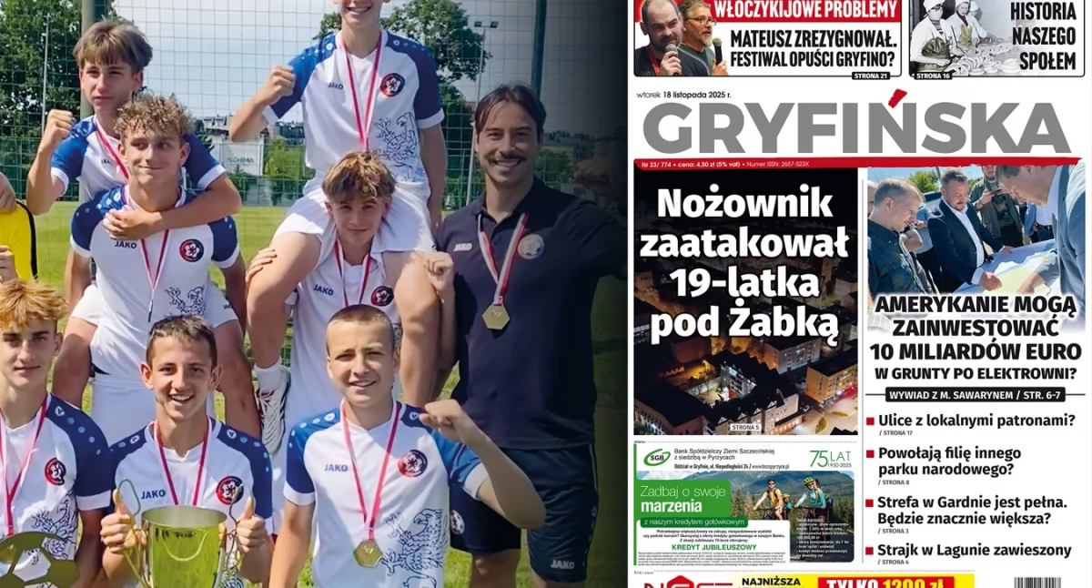 Gazeta Gryfińska, Nikodem Sitarski został wyróżniony przerwie meczu kadry Polski! - zdjęcie, fotografia
