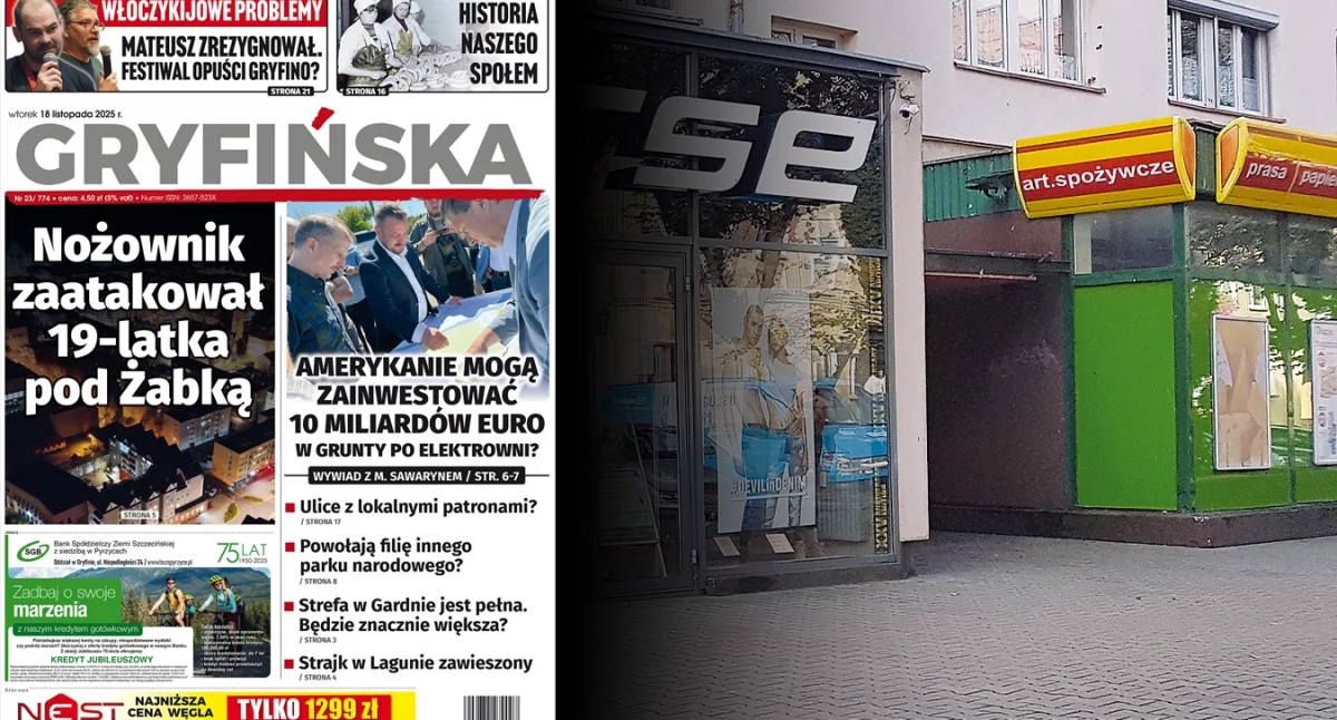 Gazeta Gryfińska, wyrok może grozić nożownikowi centrum Gryfina - zdjęcie, fotografia