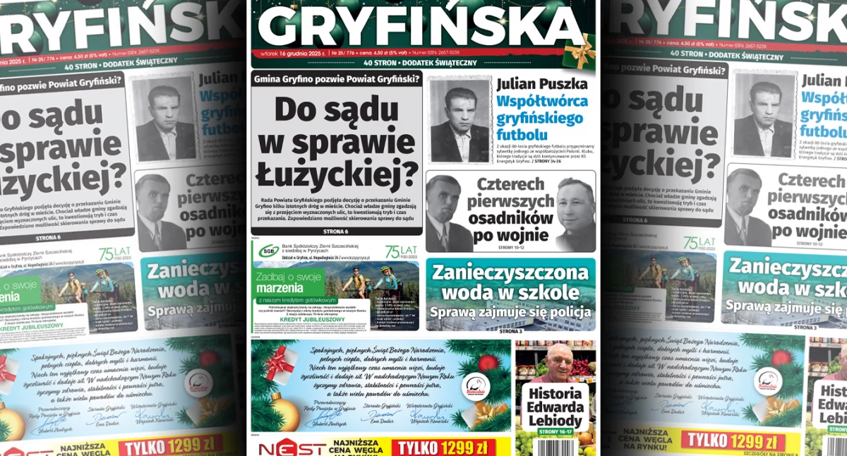 Gazeta Gryfińska, numer Gazety Gryfińskiej - zdjęcie, fotografia