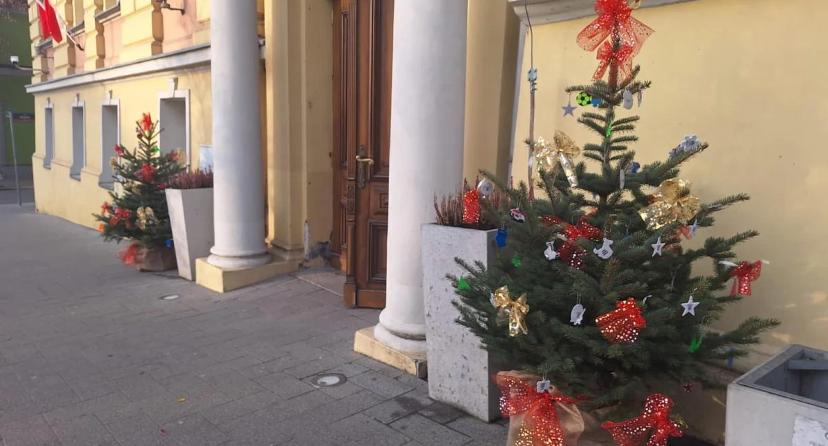 Info, Świąteczny klimat bezpieczeństwo przed Urzędem Miasta Gminy Gryfinie [GALERIA] - zdjęcie, fotografia