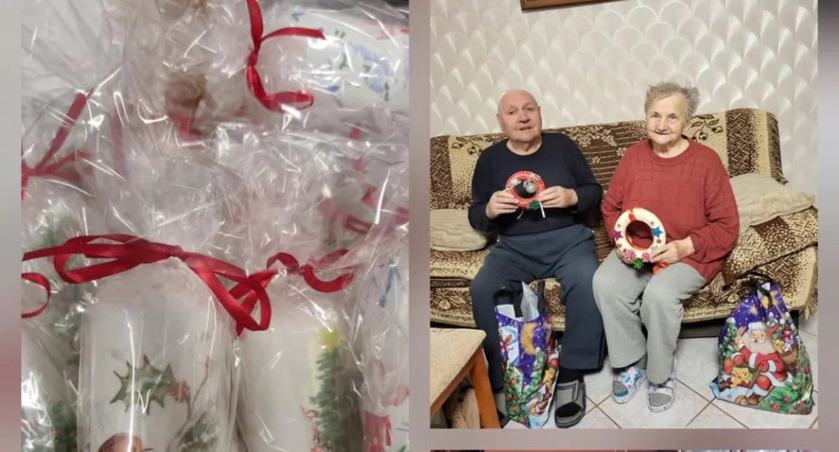 Opieka społeczna, Świąteczne paczki seniorów - zdjęcie, fotografia