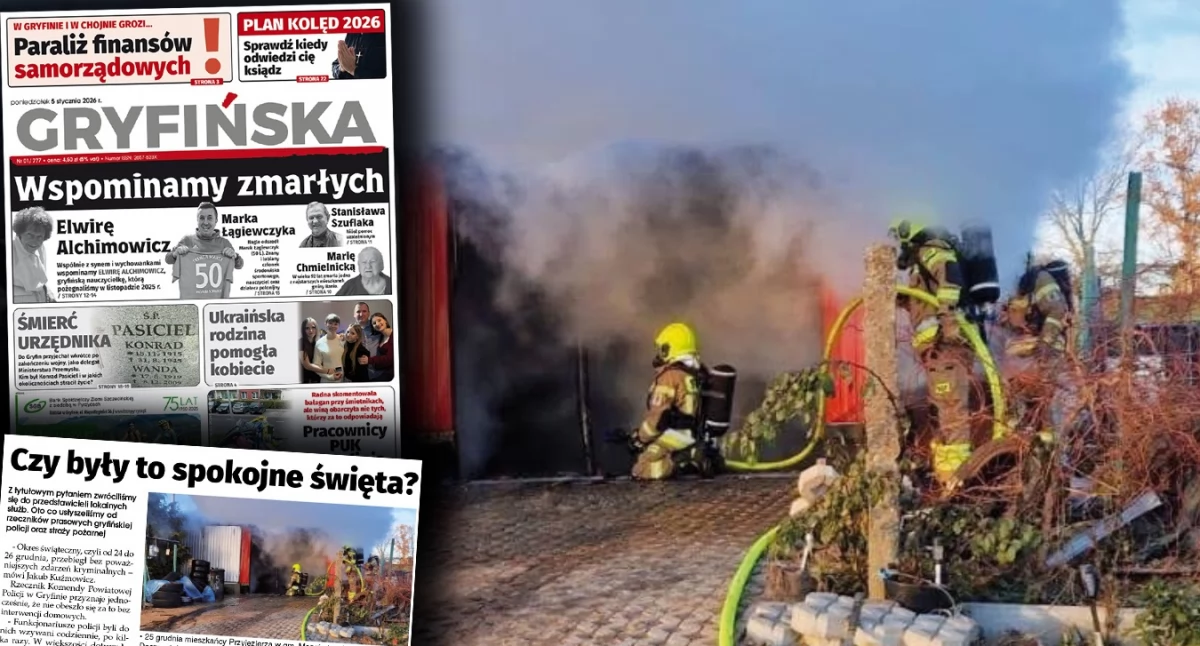 Gazeta Gryfińska, Przełom upłynął znakiem pożarów interwencji domowych - zdjęcie, fotografia
