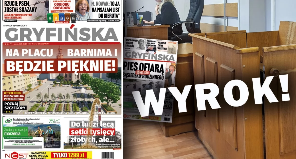 Gazeta Gryfińska, Gracjan został skazany przez znęcanie grożby karalne - zdjęcie, fotografia