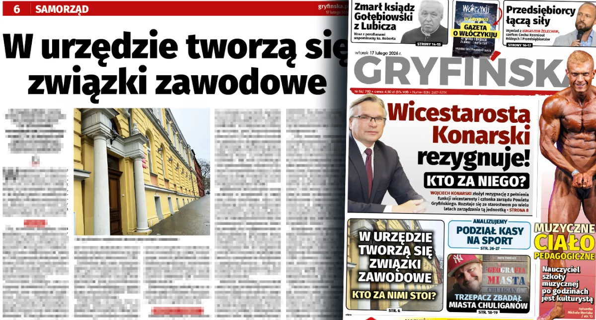 Gazeta Gryfińska, związki zawodowe urzędzie chodzi - zdjęcie, fotografia