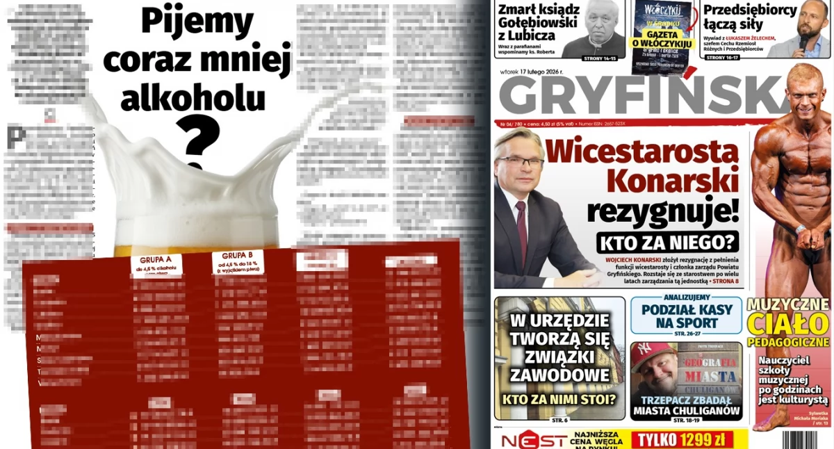 Gazeta Gryfińska, której gminie mieszkańcy wydają najwięcej pieniędzy alkohol - zdjęcie, fotografia