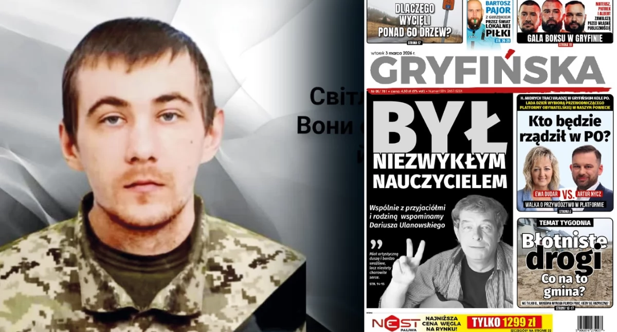 Gazeta Gryfińska, Maksym zginął froncie zaporoskim - zdjęcie, fotografia