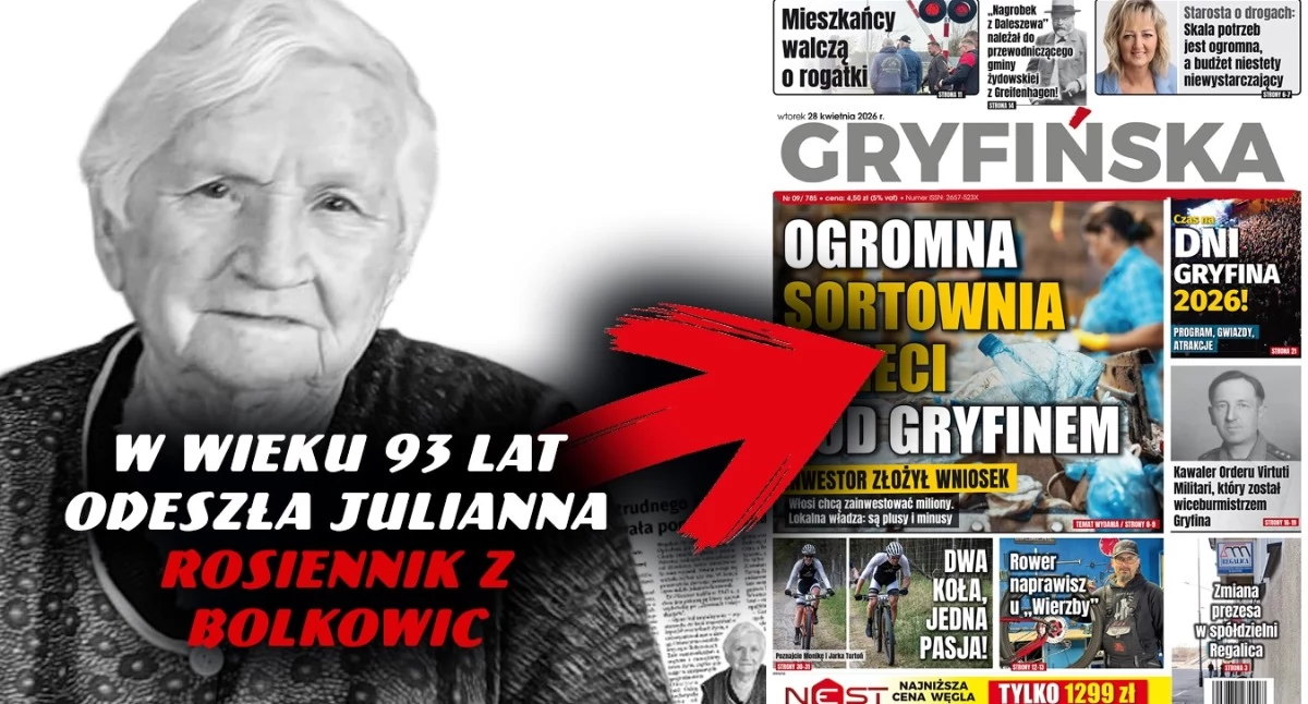 Gazeta Gryfińska, trudnego życia zachowała pogodę ducha - zdjęcie, fotografia